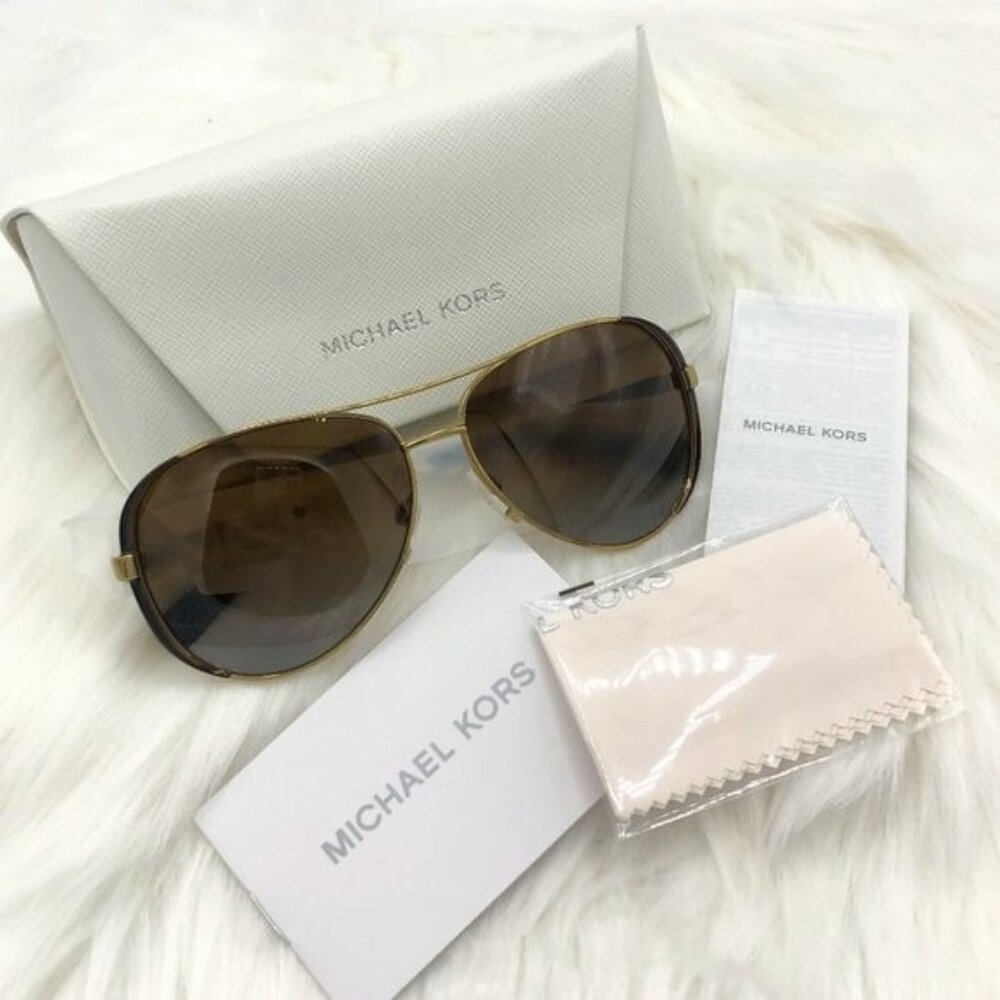 Michael Kors Brown Aviator Sunglasses